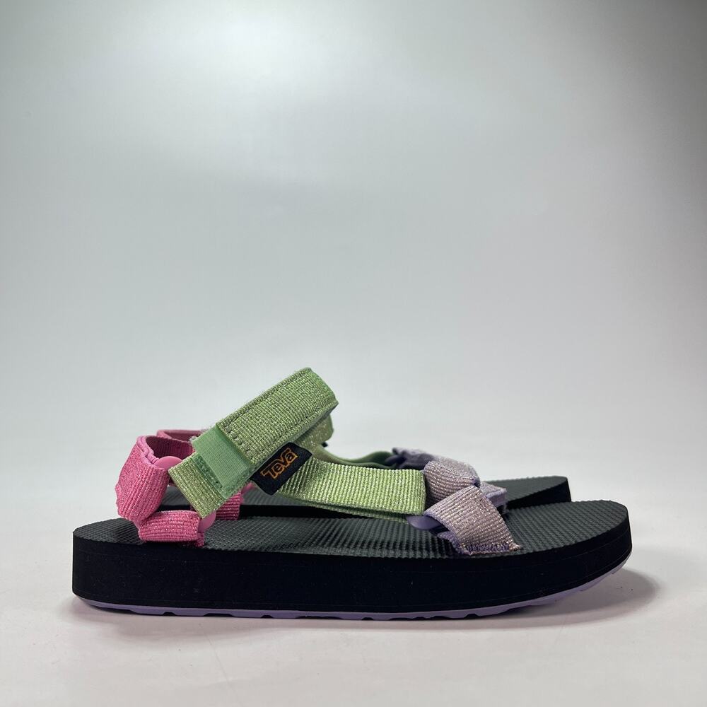 Teva Original Universal Quiet Green Multi Metallic Sandals 1131611C Youth Size 1